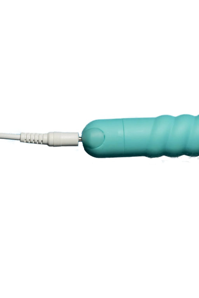 Maia Toys - Lola Rechargeable Ribbed Vibrator - Teal - Stag Shop