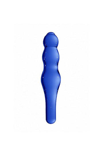Shots Toys - Chrystalino - Lollypop Glass Wand - Blue - Stag Shop