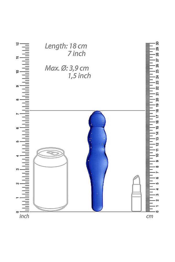 Shots Toys - Chrystalino - Lollypop Glass Wand - Blue - Stag Shop