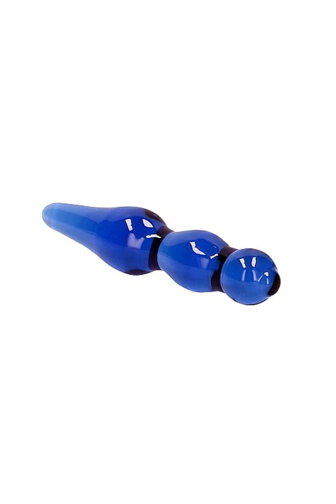 Shots Toys - Chrystalino - Lollypop Glass Wand - Blue - Stag Shop