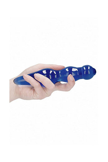 Shots Toys - Chrystalino - Lollypop Glass Wand - Blue - Stag Shop