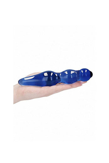 Shots Toys - Chrystalino - Lollypop Glass Wand - Blue - Stag Shop