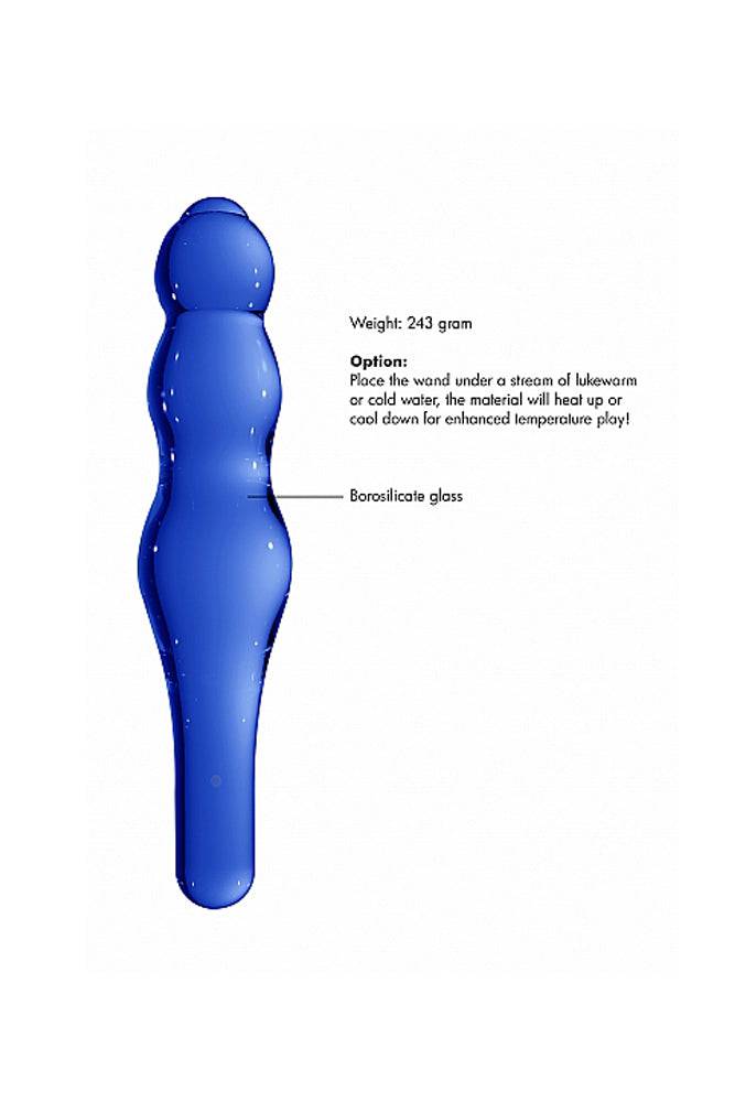 Shots Toys - Chrystalino - Lollypop Glass Wand - Blue - Stag Shop