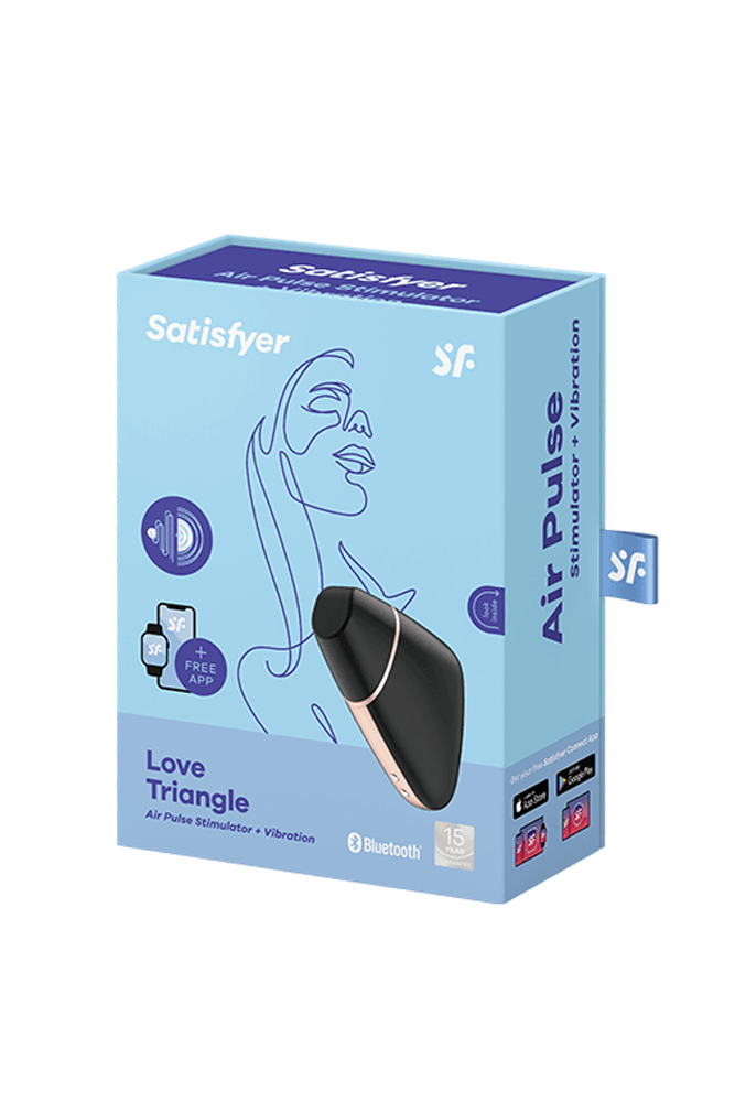 Satisfyer - Love Triangle Bluetooth Clitoral Stimulator - Assorted Colours - Stag Shop