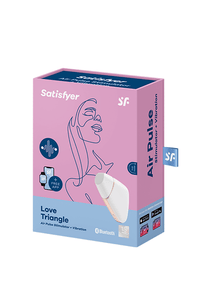 Thumbnail for Satisfyer - Love Triangle Bluetooth Clitoral Stimulator - Assorted Colours - Stag Shop