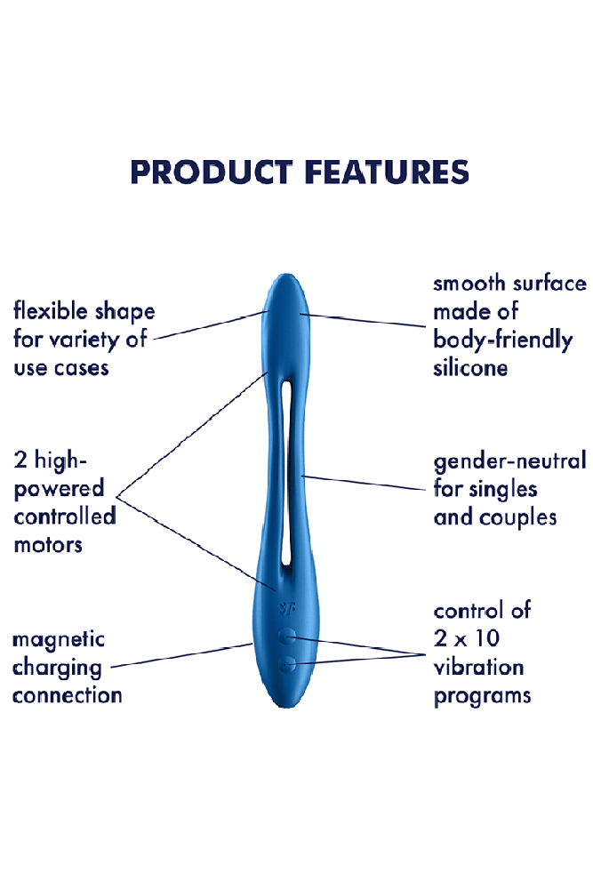 Satisfyer - Elastic Game - Bendable Vibrator - Blue - Stag Shop
