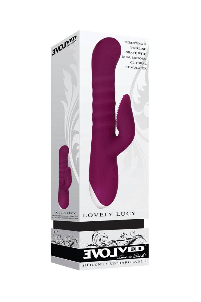 Evolved - Lovely Lucy Dual Vibrator - Burgundy - Stag Shop