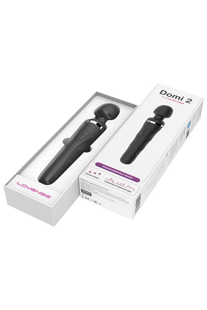Lovense - Domi 2 Bluetooth Mini Massage Wand - Black - Stag Shop