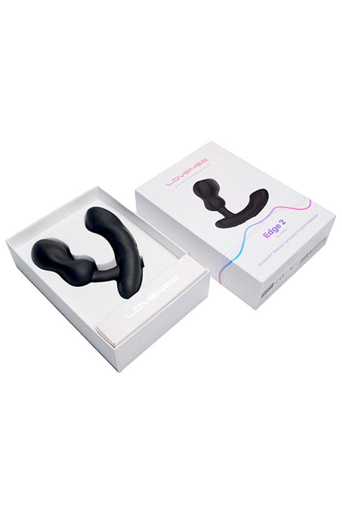 Lovense - Edge 2 Adjustable Bluetooth Prostate Massager - Black - Stag Shop