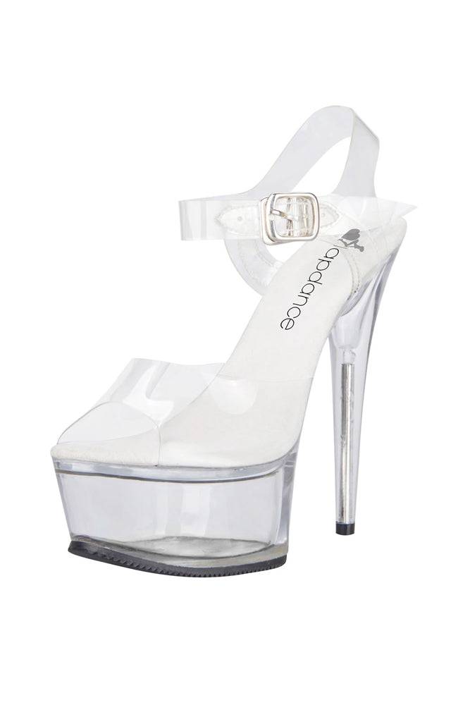 Lucite hot sale heels platform