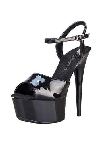 Lapdance Shoes - LS-06 - 6 Inch Classic Platform Sandal - Black - Stag Shop