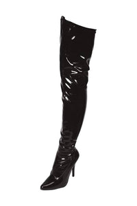 Thumbnail for Lapdance Shoes - LS-100 - Thigh High Boot - Black - Stag Shop