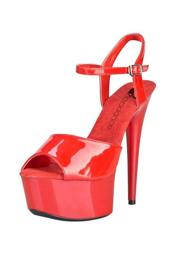 Lapdance Shoes - LS-11 - 6 Inch Platform Sandal - Red - Stag Shop