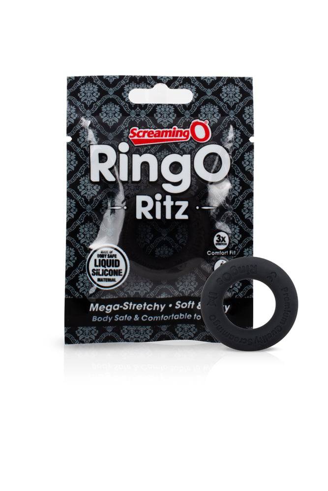 Screaming O - RingO - Ritz Stretchy Silicone Cock Ring - Black - Stag Shop