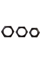 Zero Tolerance - Lug Nuts Cock Ring Set - Black - Stag Shop
