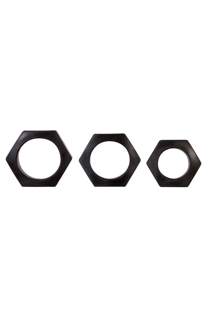 Zero Tolerance - Lug Nuts Cock Ring Set - Black - Stag Shop