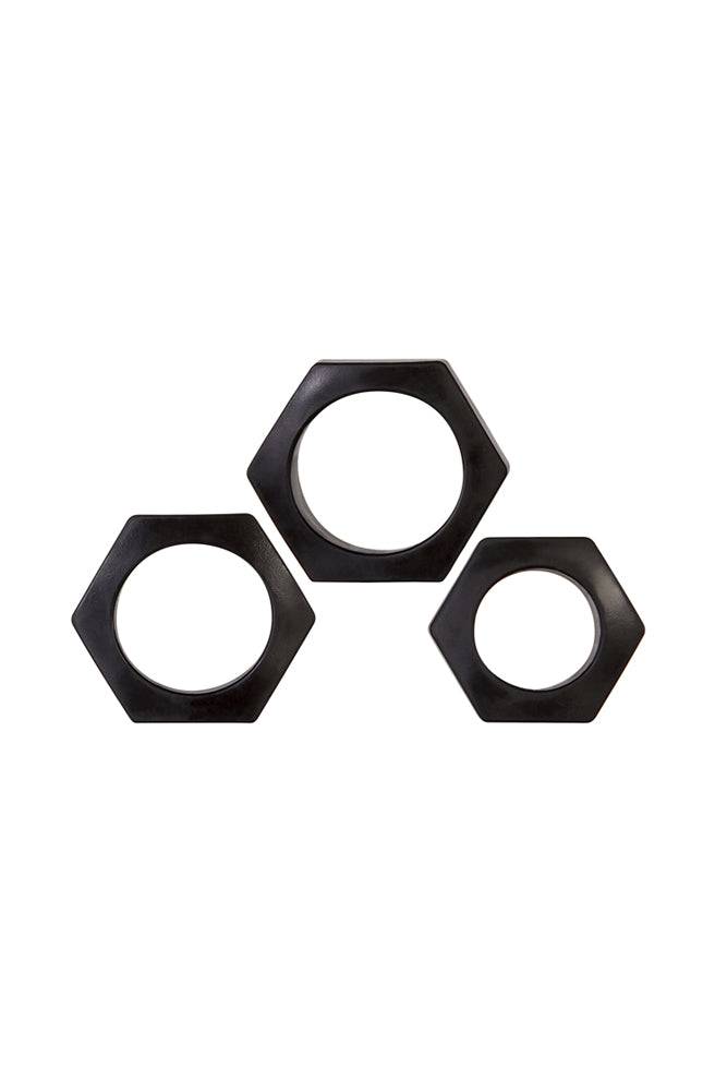 Zero Tolerance - Lug Nuts Cock Ring Set - Black - Stag Shop