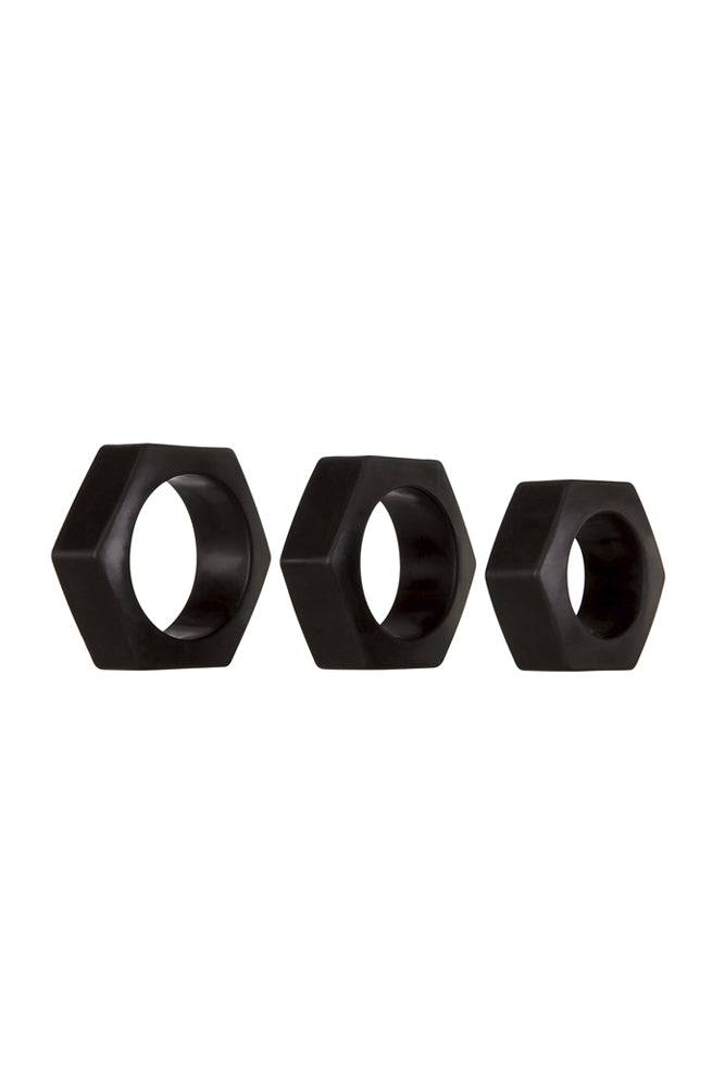 Zero Tolerance - Lug Nuts Cock Ring Set - Black - Stag Shop