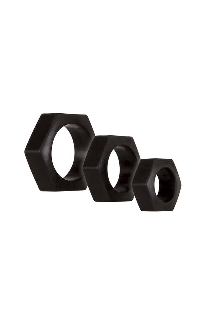 Zero Tolerance - Lug Nuts Cock Ring Set - Black - Stag Shop