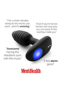 Thumbnail for Ohmibod - Lumen - Bluetooth Vibrating Silicone Anal Plug - Black - Stag Shop