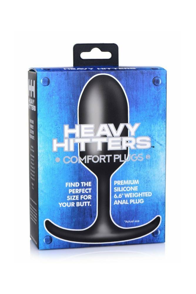 XR Brands - Heavy Hitters - Premium Silicone Weighted Anal Plug - XL - Stag Shop