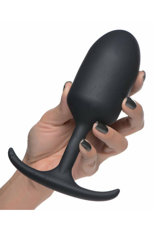 XR Brands - Heavy Hitters - Premium Silicone Weighted Anal Plug - XL - Stag Shop