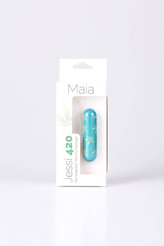 Maia Toys - Jessi 420 Rechargeable Mini Bullet - Emerald - Stag Shop