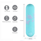 Maia Toys - Julia Rechargeable Butterfly Print Bullet - Teal - Stag Shop