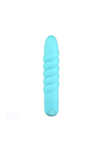 Maia Toys - Lola Rechargeable Ribbed Vibrator - Teal - Stag Shop