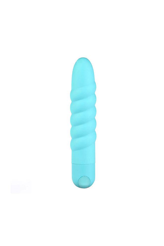 Maia Toys - Lola Rechargeable Ribbed Vibrator - Teal - Stag Shop
