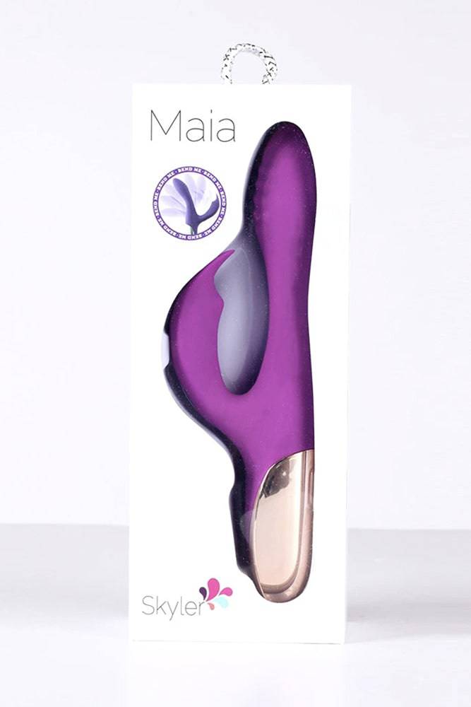 Maia Toys - Skyler Rechargeable Silicone Bendable Rabbit - Purple - Stag Shop