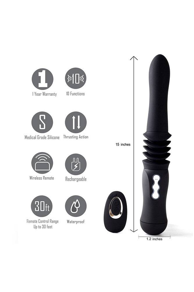 Maia Toys - Max Thrusting Portable Love Machine - Black - Stag Shop