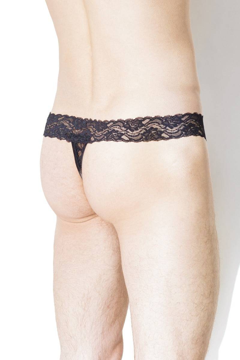 Coquette - S5084 - Men's Lace Thong - Black - Stag Shop