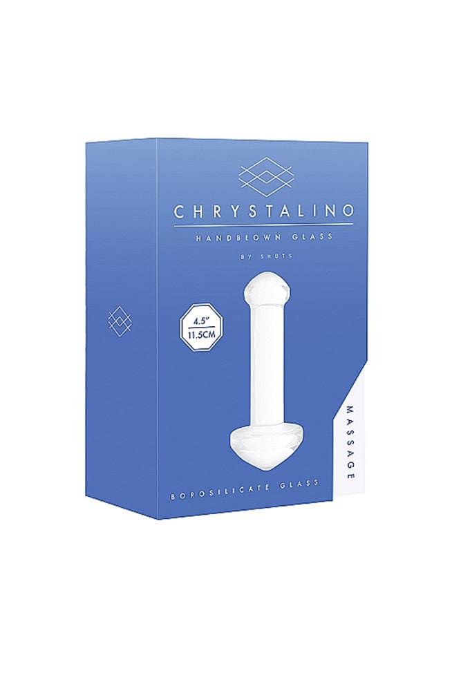 Shots Toys - Chrystalino - Massage Glass Wand - White - Stag Shop