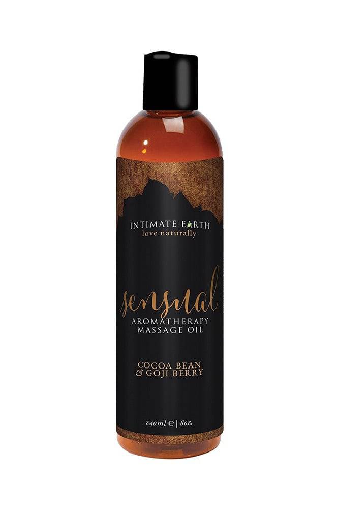 Intimate Earth - Aromatherapy Massage Oil - Sensual - Cocoa Bean & Goji Berry - 8oz - Stag Shop