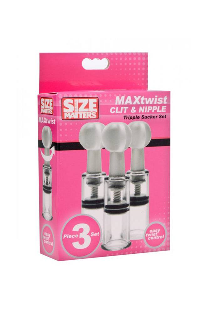 XR Brands - Size Matters - Max Twist Clit and Nipple Triple Sucker Set - Stag Shop