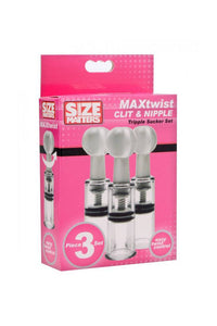 Thumbnail for XR Brands - Size Matters - Max Twist Clit and Nipple Triple Sucker Set - Stag Shop