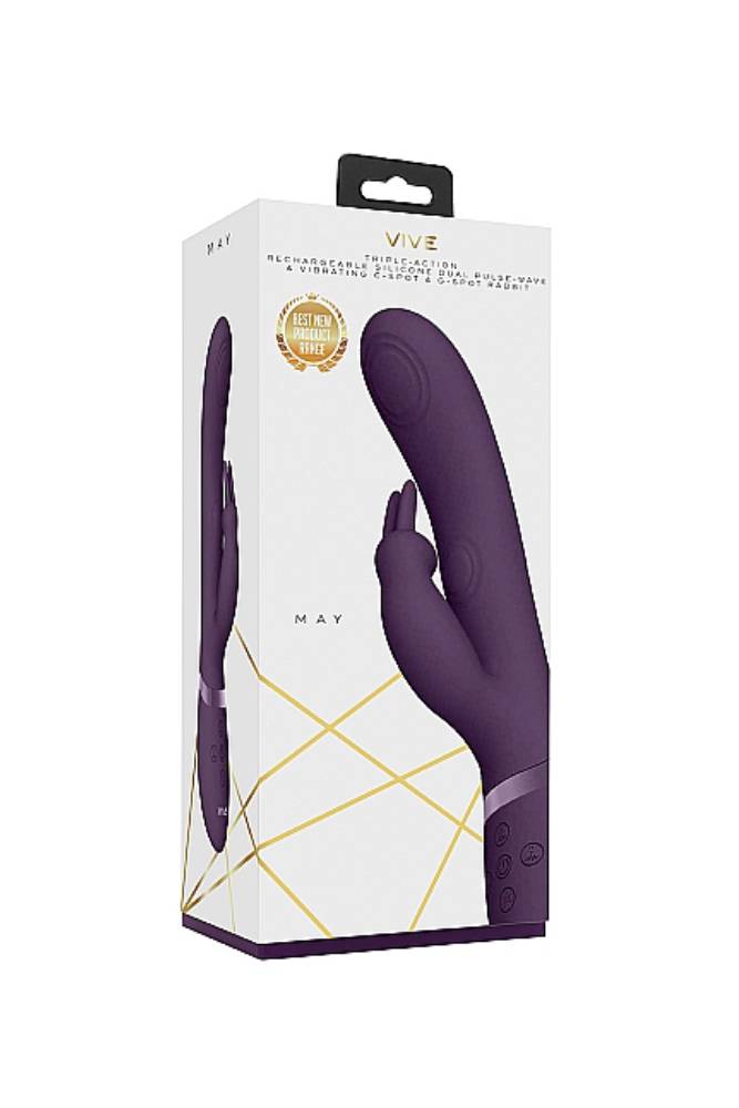 Shots Toys - VIVE - May Dual Pulse-Wave Rabbit Vibrator - Purple - Stag Shop