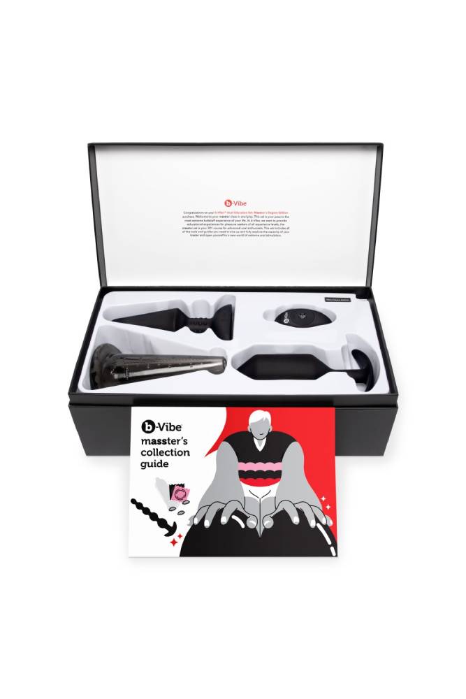 b-Vibe - Anal Training & Education Set: Masster's Degree Edition - Black - Stag Shop