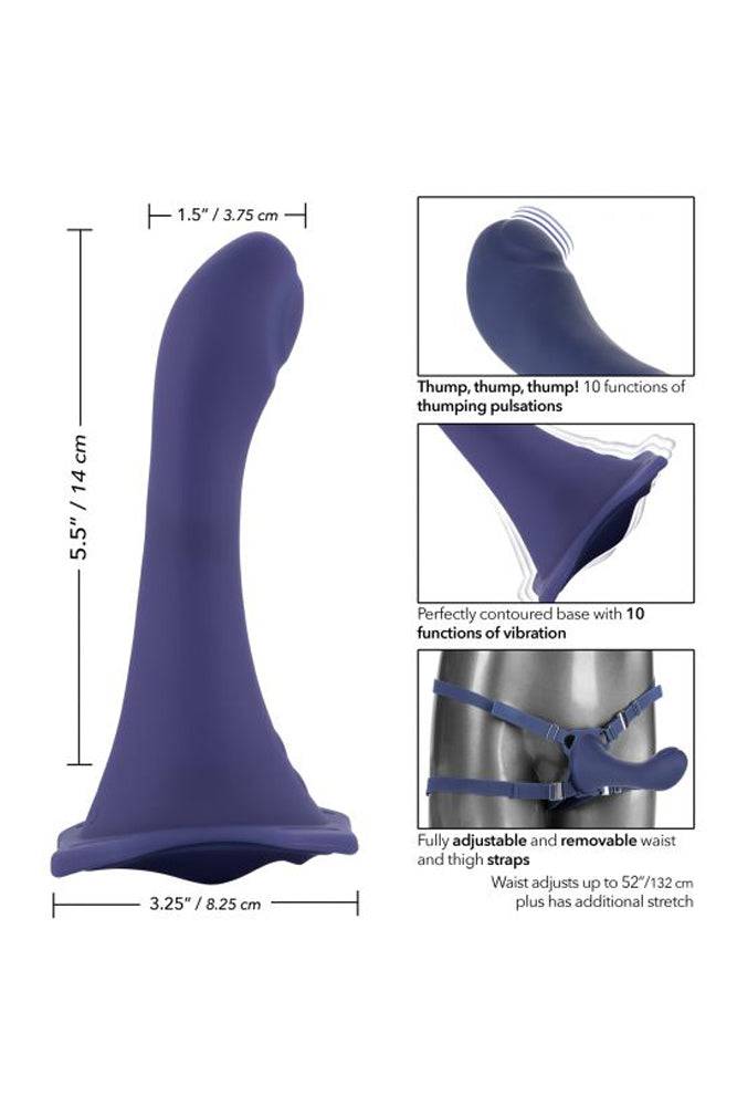 Cal Exotics - Her Royal Harness - ME2 Thumper Strap-On - Blue - Stag Shop