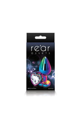 NS Novelties - Rear Assets - Aluminum Heart Butt Plug - Multicolour/Clear - 3.25 Inch - Stag Shop