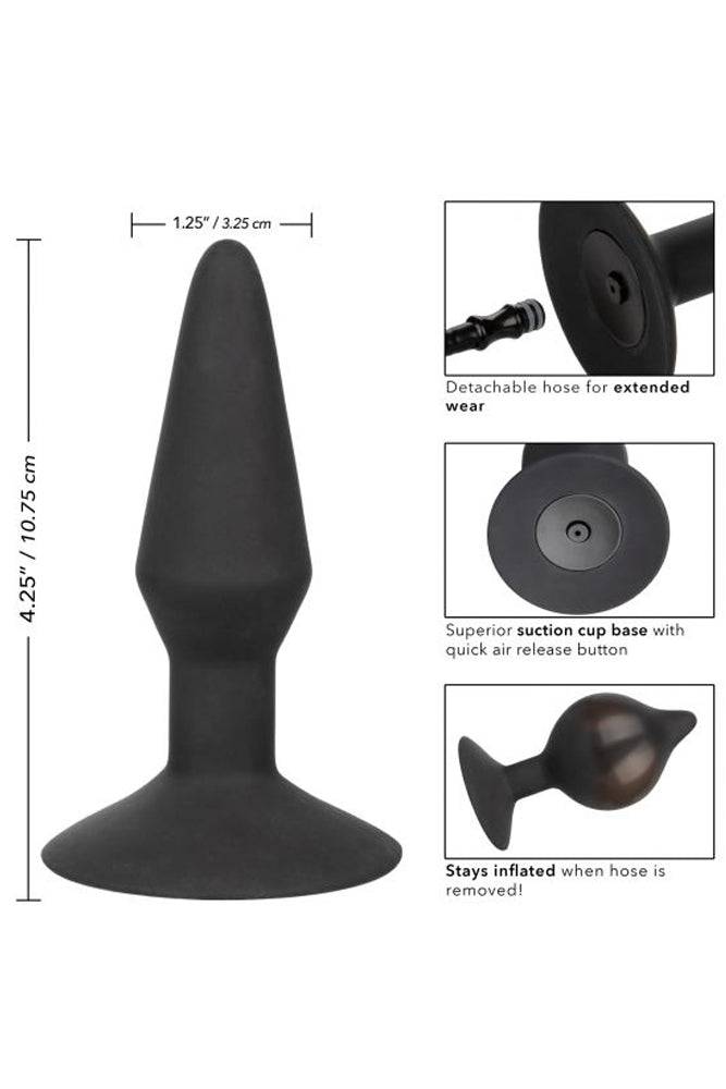 Cal Exotics - Medium Silicone Inflatable Plug - Black - Stag Shop