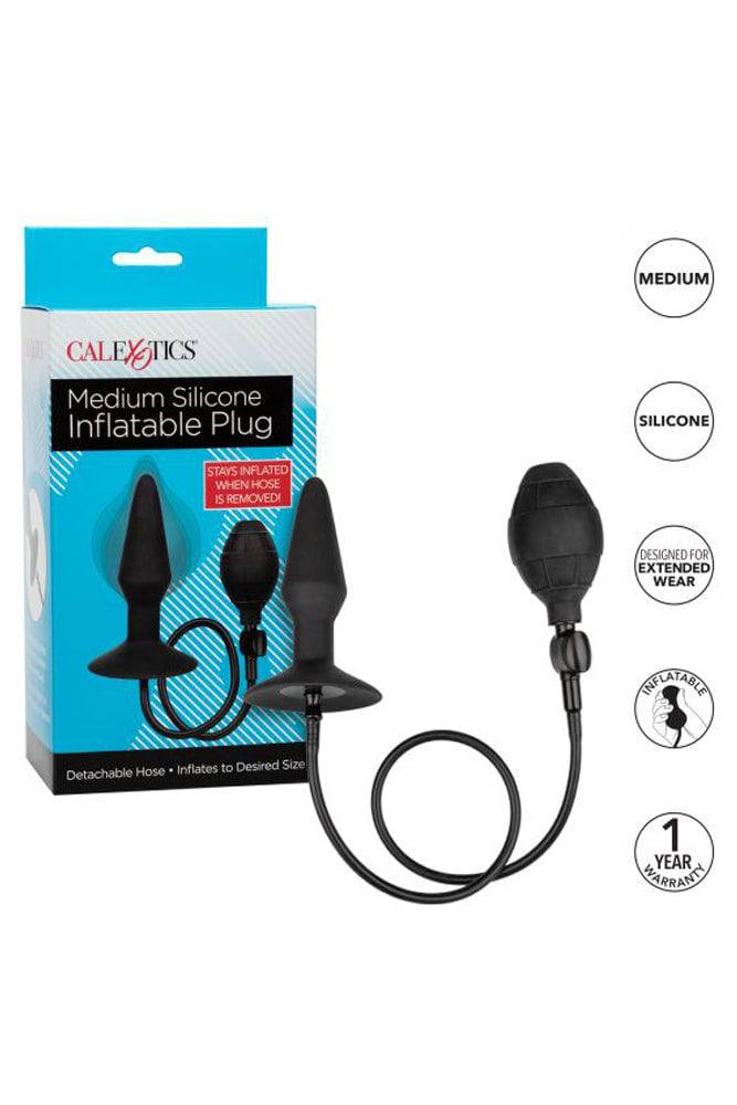Cal Exotics - Medium Silicone Inflatable Plug - Black - Stag Shop