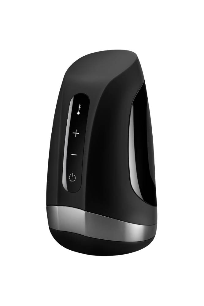 Satisfyer - Men's Heating & Vibrating Masturbator - Black - Stag Shop
