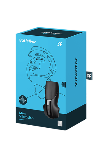 Satisfyer - Men's Vibrating Masturbator - Black - Stag Shop
