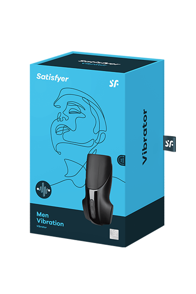 Satisfyer - Men's Vibrating Masturbator - Black - Stag Shop