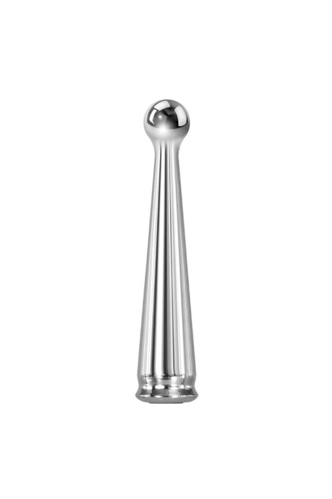 Adam & Eve - Tease Me Rechargeable Metal Vibrator - Silver - Stag Shop