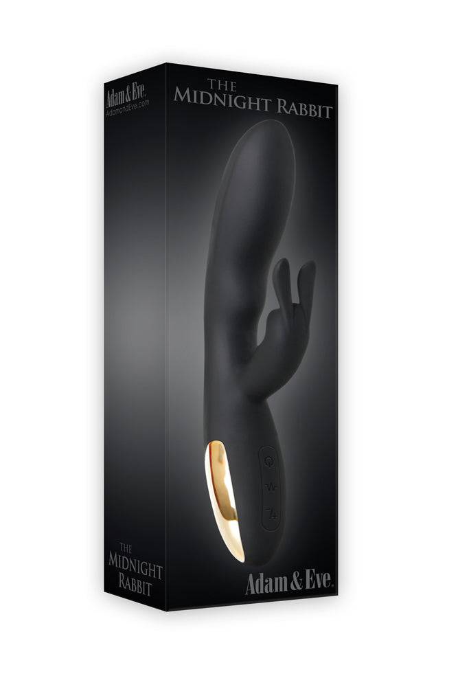 Adam & Eve - Midnight Rabbit Vibrator - Black - Stag Shop