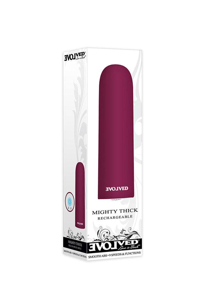 Evolved - Mighty Thick Bullet Vibrator - Burgundy - Stag Shop