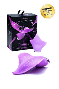 Thumbnail for Clandestine - Luxury Rechargeable MIMIC Lay-On Vibrator - Lilac - Stag Shop
